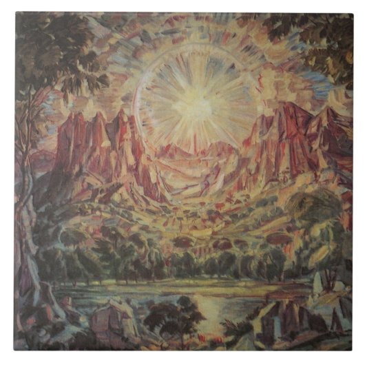 マウンテンランドスケープ(Konstantin Bogaevsky) タイル (正面)