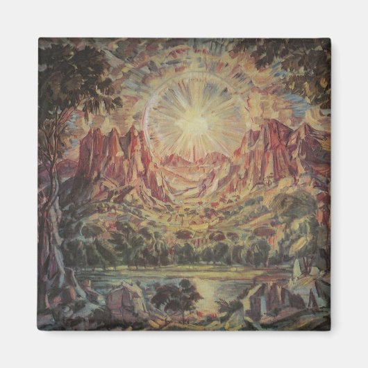 マウンテンランドスケープ(Konstantin Bogaevsky) マグネット (正面)