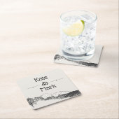 マウンテンリトリート⎥ス結婚スクエア紙コースター スクエアペーパーコースター (インサイチュ)