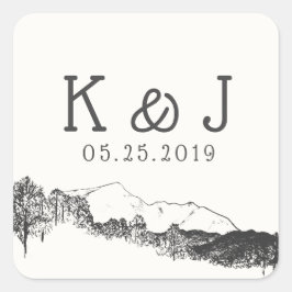 マウンテンリトリート ⎥ モノグラムステッカー スクエアシール