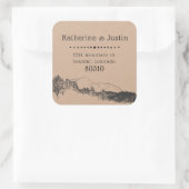 マウンテンリトリート⎢差出人住所シール スクエアシール (バッグ)