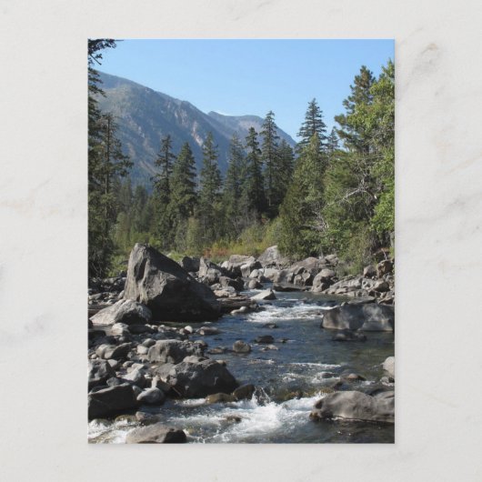 マウンテンリバーの険しい風景の写真 ポストカード (正面)