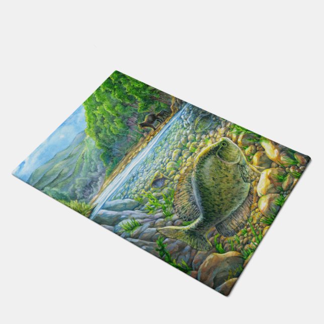 マウンテンリバーフィッシュ ドアマット (アングル)