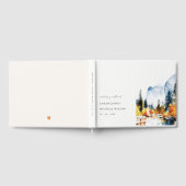 マウンテンリバー秋ウィンターランドスケープ結婚ズ ゲストブック (全面)