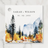 マウンテンリバー秋ウィンターランドスケープ結婚ズ フェイバータグ (正面)