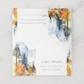 マウンテンリバー秋ウィンターランドスケープ結婚ズ プレイスカード (外部開封)