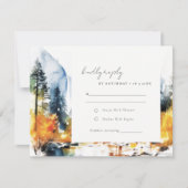 マウンテンリバー秋ウィンターランドスケープ結婚ズ 出欠カード (正面)