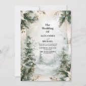 マウンテンリバー秋ウィンターランドスケープ結婚ズ 招待状 (正面)