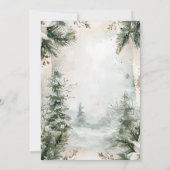 マウンテンリバー秋ウィンターランドスケープ結婚ズ 招待状 (裏面)