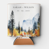 マウンテンリバー秋ウィンターランドスケープ結婚ズ 缶クーラー (正面)