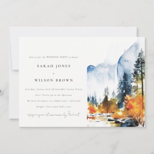 マウンテンリバー秋ランドスケープウィークエンドパーティー 招待状 (正面)