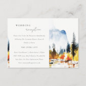 マウンテンリバー秋ランドスケープウェディングレセプション エンクロージャーカード (正面)