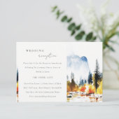 マウンテンリバー秋ランドスケープウェディングレセプション エンクロージャーカード (スタンド正面)