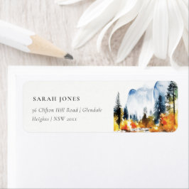 マウンテンリバー秋冬の風景アドレス ラベル