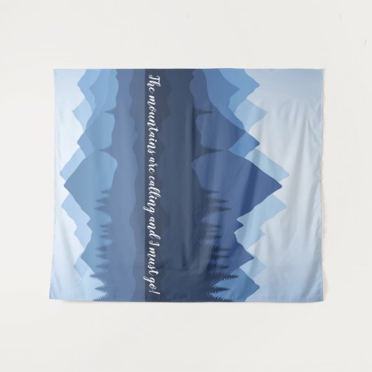 マウンテンリフレクションデザインウォールタペストリー タペストリー (正面(横))