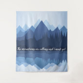 マウンテンリフレクションデザインウォールタペストリー タペストリー (正面)