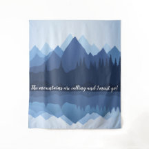 マウンテンリフレクションデザインウォールタペストリー