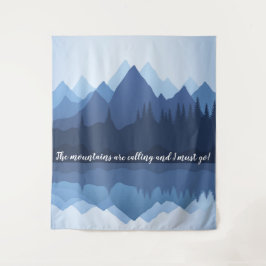 マウンテンリフレクションデザインウォールタペストリー タペストリー