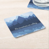 マウンテンリフレクションデザイン紙コースター スクエアペーパーコースター (アングル)