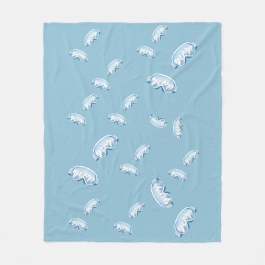 マウンテンリフレクション付きスキーゴーグル フリースブランケット (正面)