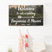 マウンテンリフレクション結婚のウェルカムバナー 横断幕 (インサイチュ)