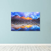 マウンテンリフレクション，カリフォルニア キャンバスプリント (インサイチュ (ウッドフロア))