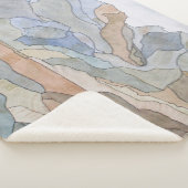 マウンテンリージョンウォーターカラーラインアートプリント シェルパブランケット (3/4)