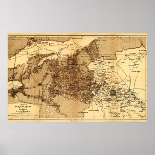 マウンテンリージョンピーキングの北と西中国 ポスター (正面)