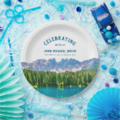 マウンテンレイクお祝いオブライフ葬儀 ペーパープレート (パーティー)