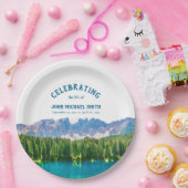 マウンテンレイクお祝いオブライフ葬儀 ペーパープレート (パーティー)