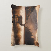 マウンテンレイクの巨大な鹿 アクセントクッション (裏面(縦))