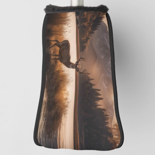 マウンテンレイクの巨大な鹿 ゴルフヘッドカバー (回転90)