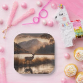 マウンテンレイクの巨大な鹿 ペーパープレート (パーティー)