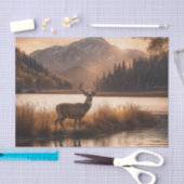 マウンテンレイクの巨大な鹿 薄葉紙 (クラフト)