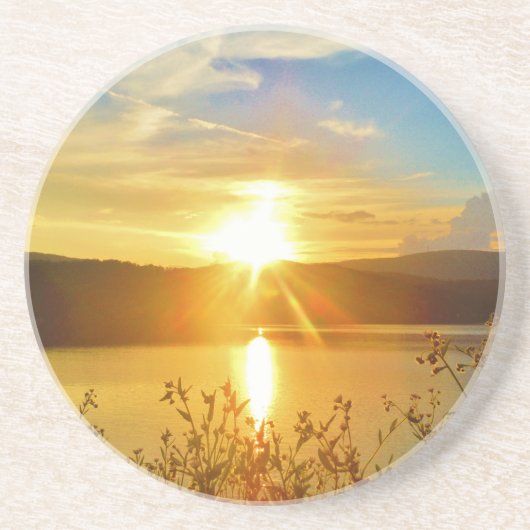 マウンテンレイクアローヘッドの夕日 コースター (正面)