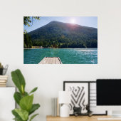 マウンテンレイクアンドダムプリント ポスター (ホームオフィス)