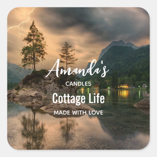 マウンテンレイクインザ夕べキャンドルビジネス スクエアシール (正面)