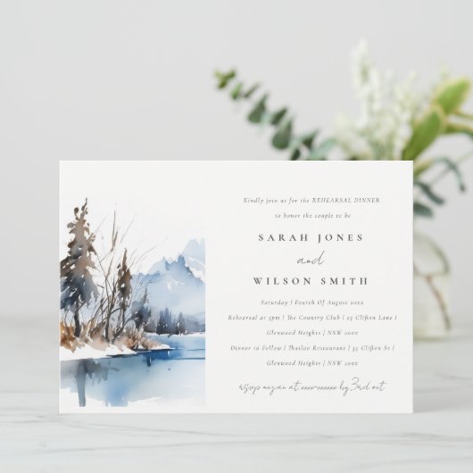 マウンテンレイクウィンターランドスケープリハーサルディナー 招待状 (スタンド正面)