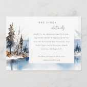 マウンテンレイクウィンターランドスケープ結婚ズ詳細 エンクロージャーカード (正面)