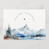 マウンテンレイクウィンターランドスケープ結婚ズ詳細 エンクロージャーカード (裏面)