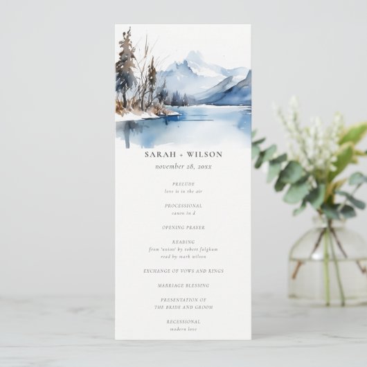 マウンテンレイクウィンターランドスケープ結婚式 プログラム (スタンド正面)