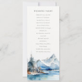 マウンテンレイクウィンターランドスケープ結婚式 プログラム (裏面)