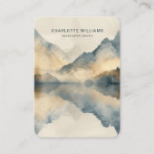 マウンテンレイクウォーターカラージュエリーディスプレイカード 名刺 (正面)