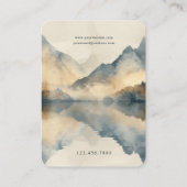 マウンテンレイクウォーターカラージュエリーディスプレイカード 名刺 (裏面)