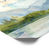 マウンテンレイクウォーターカラーダスティブルーカード&ギフト ポスター (角)