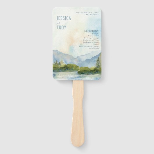 マウンテンレイクウォーターカラーダスティブループログラム ハンドファン (正面)