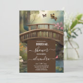 マウンテンレイクウォーターカラーツリーブライダルシャワー 招待状 (スタンド正面)
