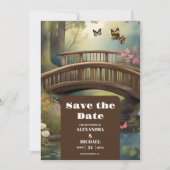 マウンテンレイクウォーターカラーツリー結婚ズ セーブザデート (正面)