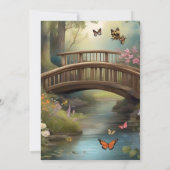 マウンテンレイクウォーターカラーツリー結婚ズ セーブザデート (裏面)