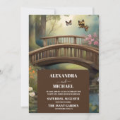 マウンテンレイクウォーターカラーツリー結婚ズ 招待状 (正面)